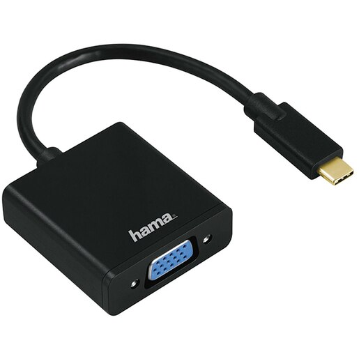 Adaptor USB-C - VGA HAMA 135727, negru Adaptor USB-C - VGA HAMA 135727, negru