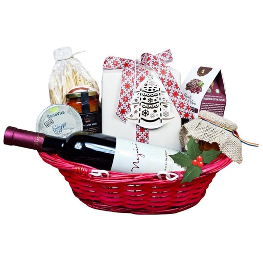 Cos cadou LUXURY BASKETS Craciun Romanesc Gourmet 8CRG Cos cadou LUXURY BASKETS Craciun Romanesc Gourmet 8CRG