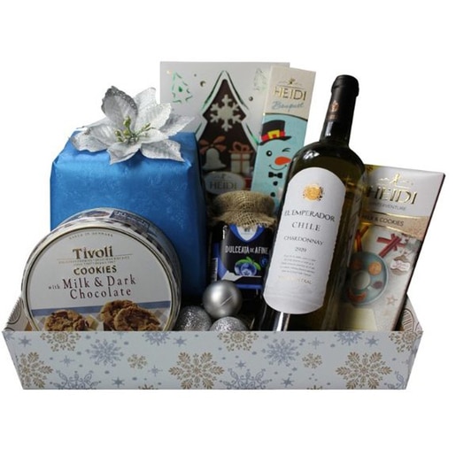 Cos cadou LUXURY BASKETS Craciun Alb El Emperador 8CAEE Cos cadou LUXURY BASKETS Craciun Alb El Emperador 8CAEE