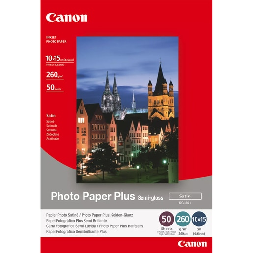 Hartie foto originala CANON Semi-gloss SG-201, 10 x 15cm, 50 coli Hartie foto originala CANON Semi-gloss SG-201, 10 x 15cm, 50 coli