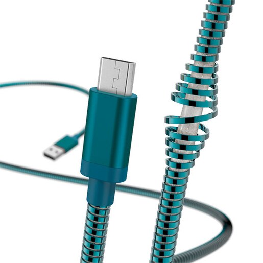 Cablu date HAMA Metal 183336, USB-A - MicroUSB, 1.5m, albastru Cablu date HAMA Metal 183336, USB-A - MicroUSB, 1.5m, albastru