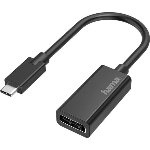 Adaptor USB-C - DisplayPort HAMA 200314, negru Adaptor USB-C - DisplayPort HAMA 200314, negru