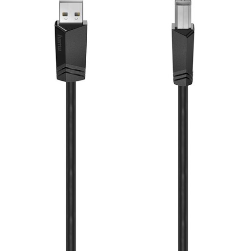 Cablu USB 2.0 A - USB B HAMA 200602, 1.5m, negru Cablu USB 2.0 A - USB B HAMA 200602, 1.5m, negru