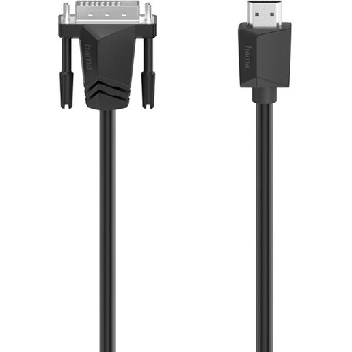 Cablu DVI - HDMI HAMA 200715, 1.5 m, negru Cablu DVI - HDMI HAMA 200715, 1.5 m, negru