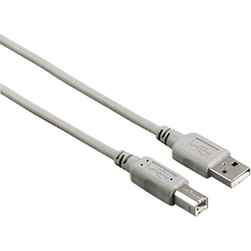 Cablu USB 2.0 - USB B HAMA 200901, 3 m, gri Cablu USB 2.0 - USB B HAMA 200901, 3 m, gri