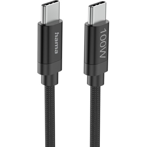Cablu date HAMA Fabric 201749, USB-C - USB-C, 3m, negru Cablu date HAMA Fabric 201749, USB-C - USB-C, 3m, negru