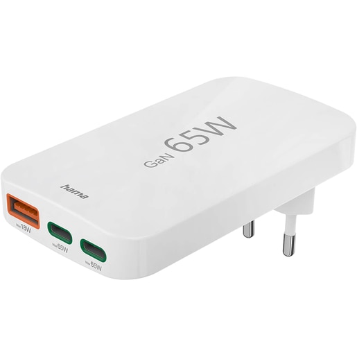 Incarcator retea HAMA 201976, 65W, 2x USB-C, 1x USB-A, alb Incarcator retea HAMA 201976, 65W, 2x USB-C, 1x USB-A, alb