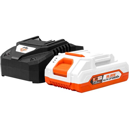 Set incarcator si acumulator RURIS Alfa Up 2200e, Li-Ion, 20V, 2Ah Set incarcator si acumulator RURIS Alfa Up 2200e, Li-Ion, 20V, 2Ah