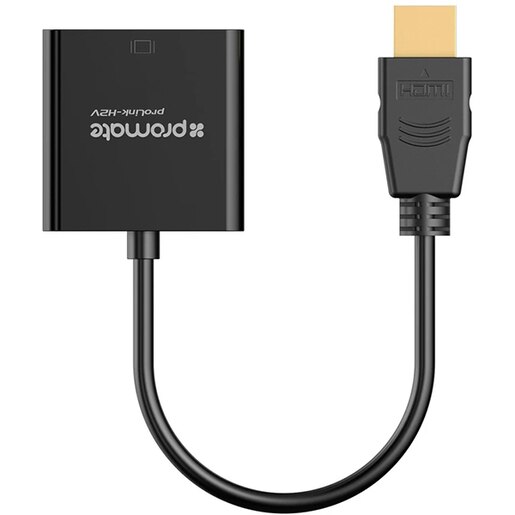 Adaptor HDMI-VGA PROMATE proLink-H2V, placat aur, negru Adaptor HDMI-VGA PROMATE proLink-H2V, placat aur, negru