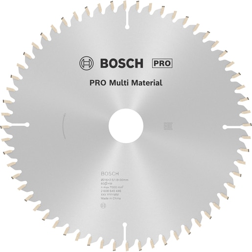 Panza circular BOSCH PRO, multimat, 216 x 30 x 2.5 mm, T60 Panza circular BOSCH PRO, multimat, 216 x 30 x 2.5 mm, T60