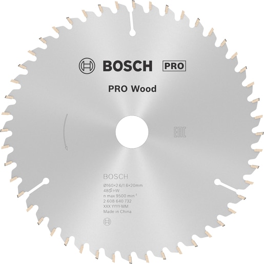 Panza circular BOSCH PRO, wood, 160 x 20, T48 Panza circular BOSCH PRO, wood, 160 x 20, T48