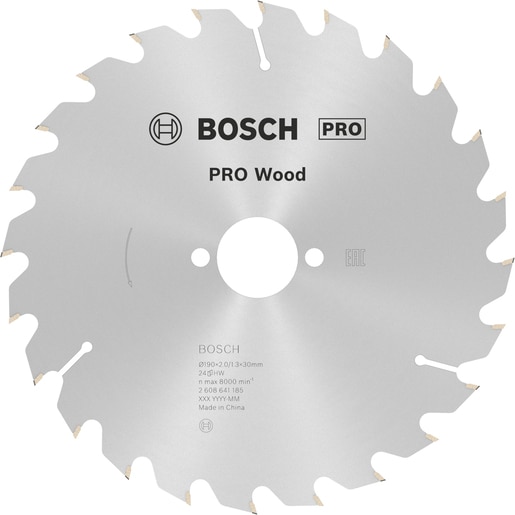 Panza circular BOSCH PRO, wood, 190 x 30 x 2 mm, T24 Panza circular BOSCH PRO, wood, 190 x 30 x 2 mm, T24