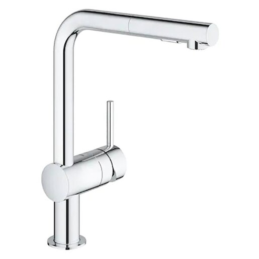 Baterie bucatarie GROHE Minta 30274000, dus extractibil, metal, argintiu Baterie bucatarie GROHE Minta 30274000, dus extractibil, metal, argintiu