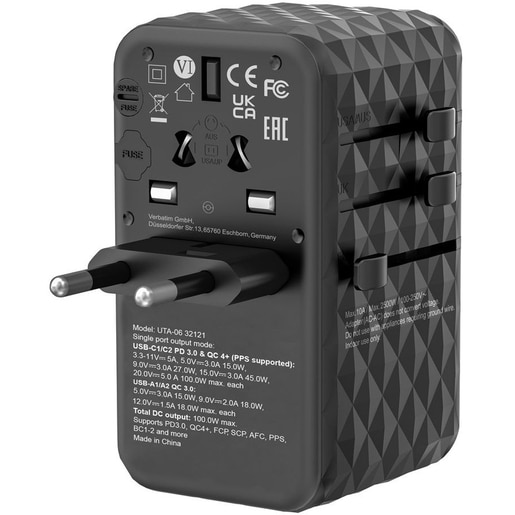 Incarcator universal laptop VERBATIM 32121, 100W Incarcator universal laptop VERBATIM 32121, 100W
