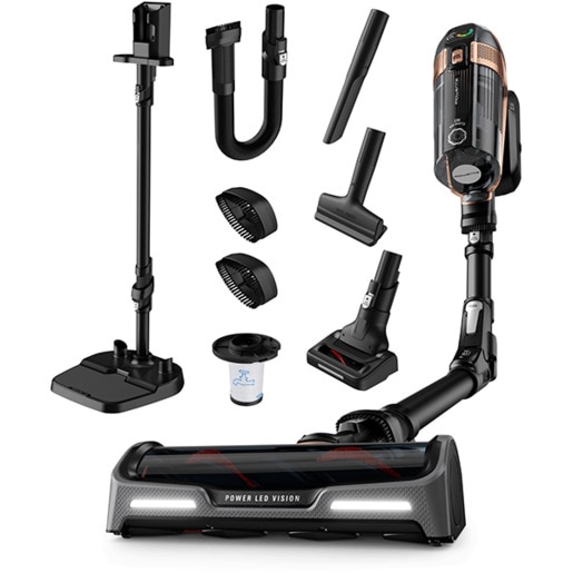 Aspirator vertical ROWENTA X-Force Flex 15.60 RH99F1WO, 0.9l, 32.4V, autonomie max 80 min, negru-auriu Aspirator vertical ROWENTA X-Force Flex 15.60 RH99F1WO, 0.9l, 32.4V, autonomie max 80 min, negru-auriu