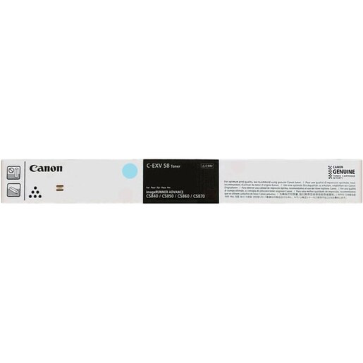 Toner original CANON C-EXV 58, cyan Toner original CANON C-EXV 58, cyan