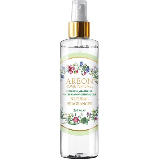 Odorizant camera AREON Home Natural Spray Basil, Grapefruit & Bergamot, 260 ml Odorizant camera AREON Home Natural Spray Basil, Grapefruit & Bergamot, 260 ml