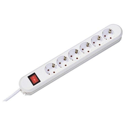 Prelungitor BACHMANN Smart 381.252K, 6 prize Schuko, 5m, intrerupator, alb Prelungitor BACHMANN Smart 381.252K, 6 prize Schuko, 5m, intrerupator, alb