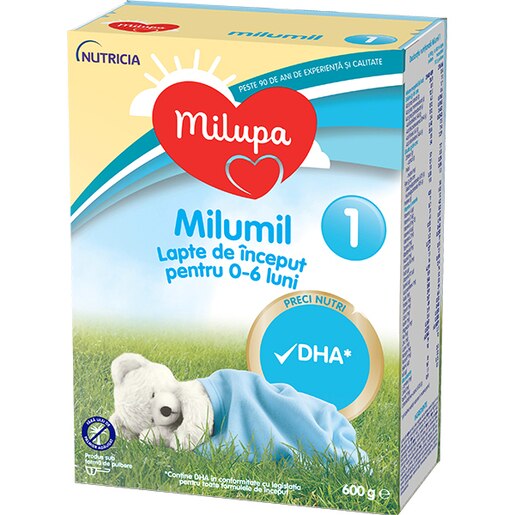 Lapte praf MILUPA MILUMIL 1 PreciNutri 615697, 0-6 luni, 600g Lapte praf MILUPA MILUMIL 1 PreciNutri 615697, 0-6 luni, 600g