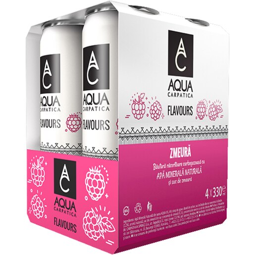 Apa minerala AQUA CARPATICA Zmeura bax 0.33L x 4 doze Apa minerala AQUA CARPATICA Zmeura bax 0.33L x 4 doze
