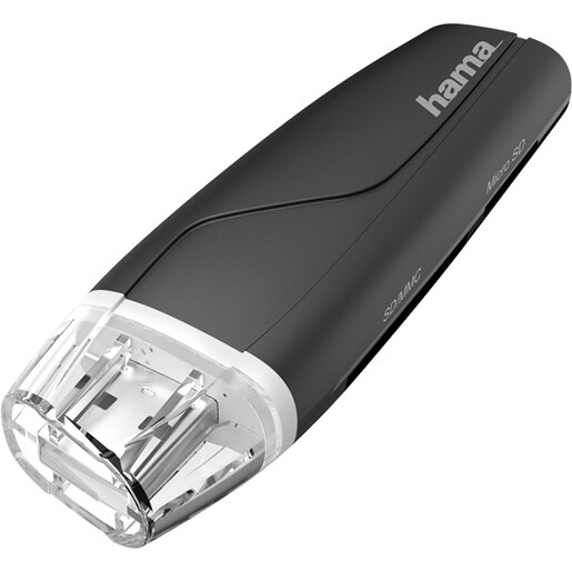 Cititor de carduri HAMA 200132, USB 2.0, SD/MicroSD, negru Cititor de carduri HAMA 200132, USB 2.0, SD/MicroSD, negru