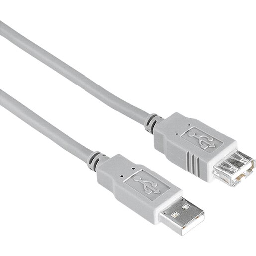 Cablu de extensie USB A HAMA 200906, 3m, gri Cablu de extensie USB A HAMA 200906, 3m, gri