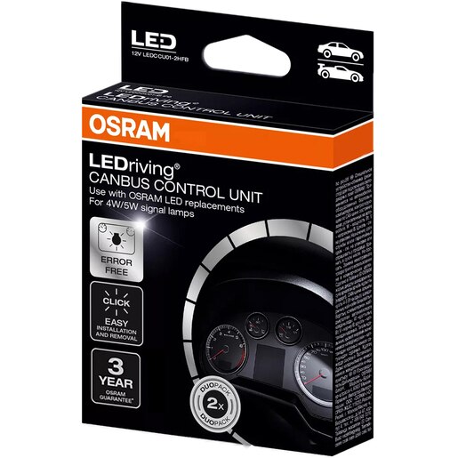 Anulator erori canbus OSRAM LEDriving LEDCCU01, pentru semnalizare, 12V, 2buc Anulator erori canbus OSRAM LEDriving LEDCCU01, pentru semnalizare, 12V, 2buc