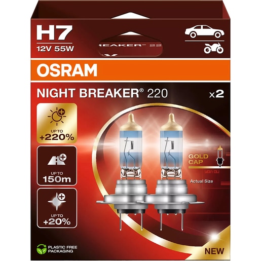 Bec auto Halogen OSRAM Night Breaker, H7, 6000K, 2W, 12V, 2buc Bec auto Halogen OSRAM Night Breaker, H7, 6000K, 2W, 12V, 2buc