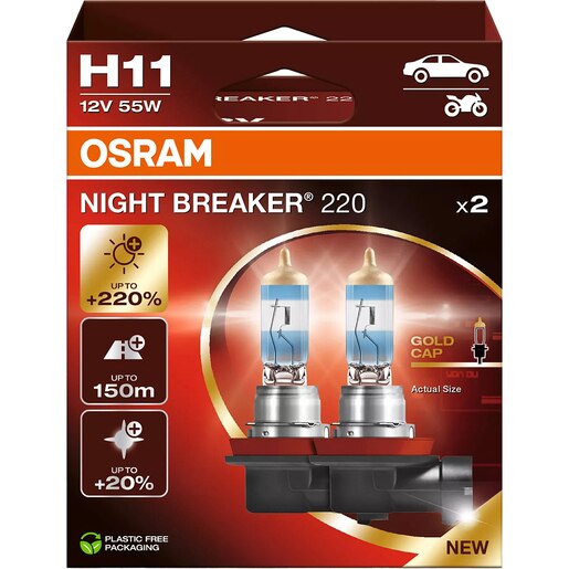 Bec auto Halogen OSRAM Night Breaker, H11, 6000K, 1W, 12V, 2buc Bec auto Halogen OSRAM Night Breaker, H11, 6000K, 1W, 12V, 2buc