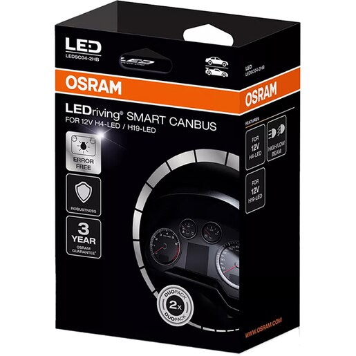 Anulator erori canbus OSRAM LEDriving Smart Canbus, pentru H4, H19, 12V, 2buc Anulator erori canbus OSRAM LEDriving Smart Canbus, pentru H4, H19, 12V, 2buc