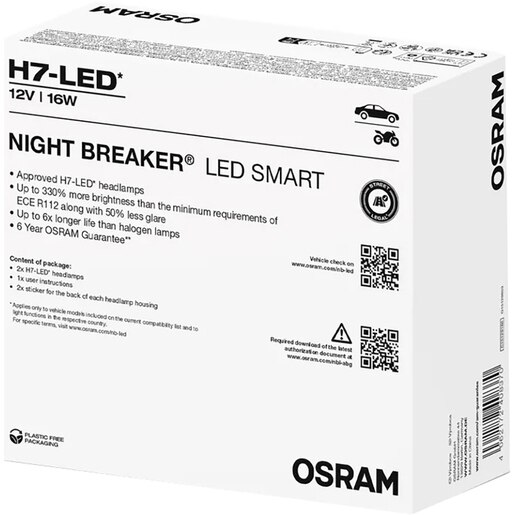 Bec auto LED OSRAM Night Breaker LED, H7, 6000K, 16W, 12V, 2buc Bec auto LED OSRAM Night Breaker LED, H7, 6000K, 16W, 12V, 2buc