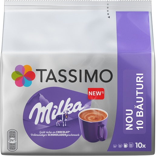 Capsule cafea TASSIMO Jacobs Milka, 16 capsule, 160g Capsule cafea TASSIMO Jacobs Milka, 16 capsule, 160g