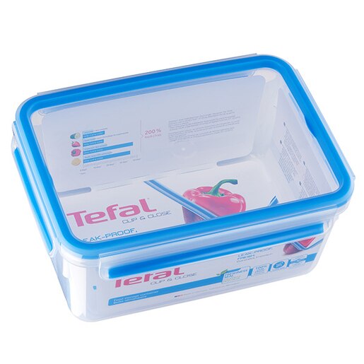 Caserola TEFAL Clip&Close K3021512, 2.3l, plastic, transparent Caserola TEFAL Clip&Close K3021512, 2.3l, plastic, transparent