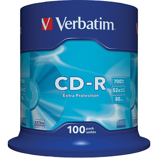 CD-R VERBATIM 43411, 52x, 700MB, 100buc CD-R VERBATIM 43411, 52x, 700MB, 100buc