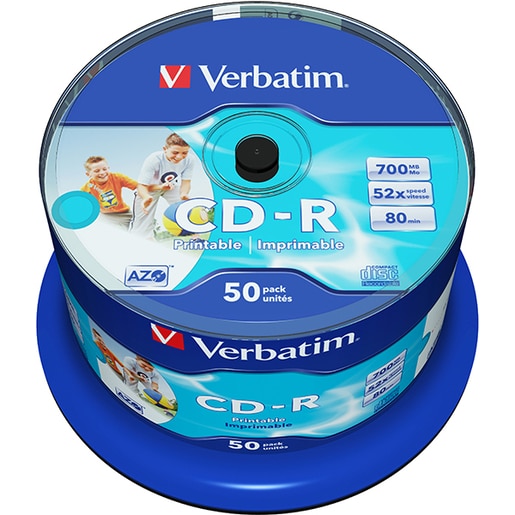 CD-R VERBATIM 43438, 52x, 700MB, 50buc CD-R VERBATIM 43438, 52x, 700MB, 50buc