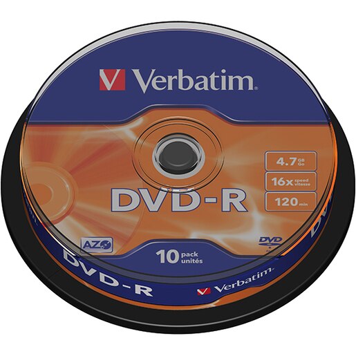 DVD-R VERBATIM 43523, 16x, 4.7GB, 10buc DVD-R VERBATIM 43523, 16x, 4.7GB, 10buc