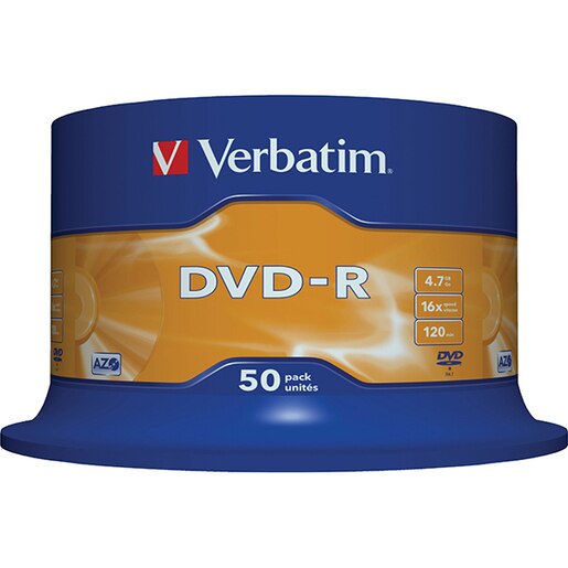 DVD-R VERBATIM 43548, 16x, 4.7GB, 50buc DVD-R VERBATIM 43548, 16x, 4.7GB, 50buc