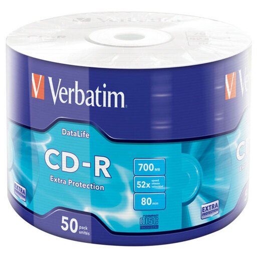 CD-R VERBATIM 43787, 52x, 700MB, 50buc CD-R VERBATIM 43787, 52x, 700MB, 50buc
