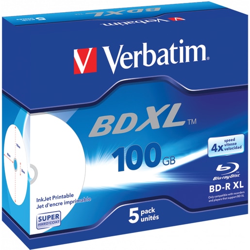 BD-R XL VERBATIM 43789, 4x, 100GB, 5buc BD-R XL VERBATIM 43789, 4x, 100GB, 5buc