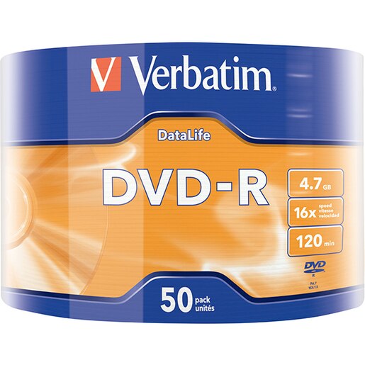 DVD-R VERBATIM 43791, 16x, 4.7GB, 50buc DVD-R VERBATIM 43791, 16x, 4.7GB, 50buc