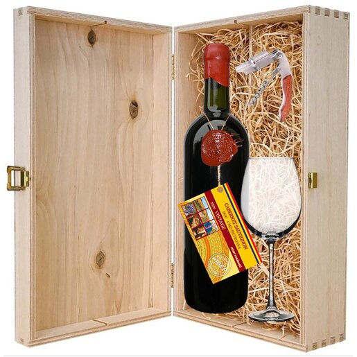 Set Vin rosu sec Murfatlar Cabernet Sauvignon, desfacator, pahar, 0.75L Set Vin rosu sec Murfatlar Cabernet Sauvignon, desfacator, pahar, 0.75L