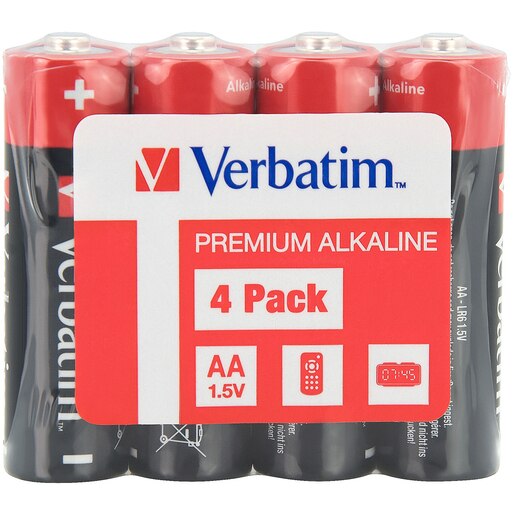 Baterie alcalina VERBATIM 49501, AA, 1.5V, 4buc Baterie alcalina VERBATIM 49501, AA, 1.5V, 4buc