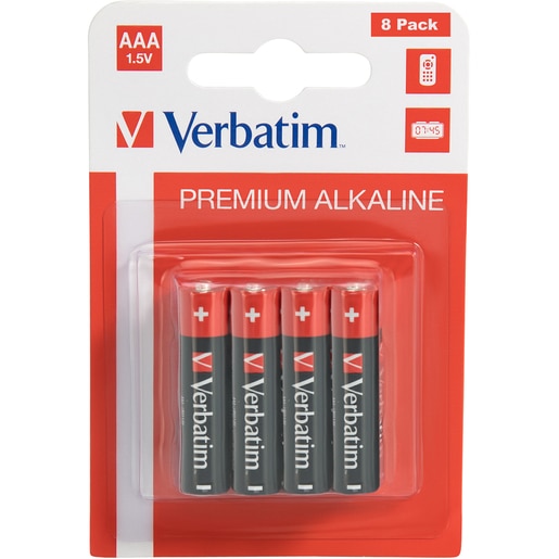 Baterie alcalina VERBATIM 49502, AAA, 1.5V, 8buc Baterie alcalina VERBATIM 49502, AAA, 1.5V, 8buc