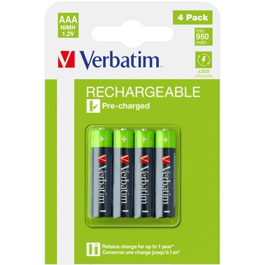 Acumulator NiMH VERBATIM 49514, AAA, 1.2V, 4buc Acumulator NiMH VERBATIM 49514, AAA, 1.2V, 4buc