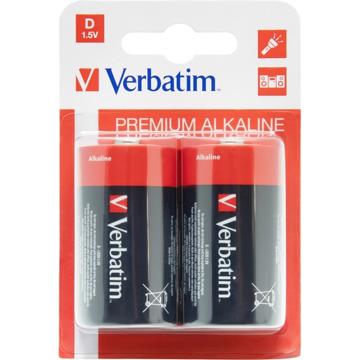 Baterie alcalina VERBATIM 49923, D, 1.5V, 2buc Baterie alcalina VERBATIM 49923, D, 1.5V, 2buc