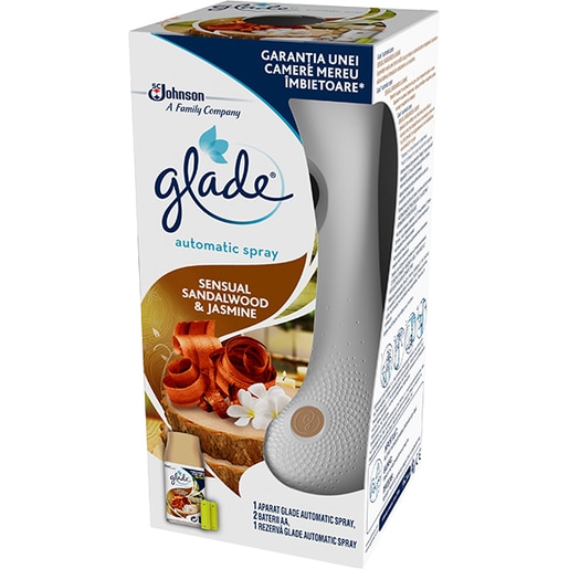 Odorizant de camera GLADE Automatic Spray Bali Sandalwood & Jasmine, 269 ml Odorizant de camera GLADE Automatic Spray Bali Sandalwood & Jasmine, 269 ml