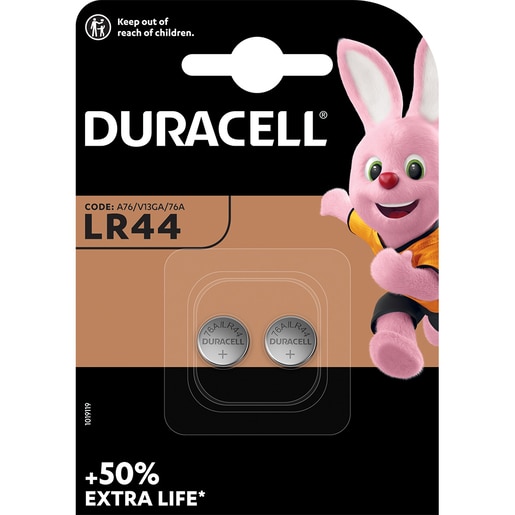 Baterii alcaline DURACELL LR44, 1.5V, 2 bucati Baterii alcaline DURACELL LR44, 1.5V, 2 bucati