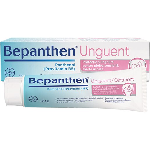 Unguent impotriva iritatiilor de scutec Bepanthen Bayer, 100g Unguent impotriva iritatiilor de scutec Bepanthen Bayer, 100g