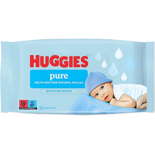 Servetele umede HUGGIES Pure, 56 buc Servetele umede HUGGIES Pure, 56 buc