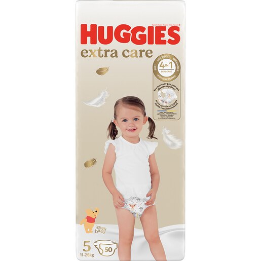 Scutece HUGGIES Extra Care Mega nr 5, 11-25 kg, 50 buc Scutece HUGGIES Extra Care Mega nr 5, 11-25 kg, 50 buc